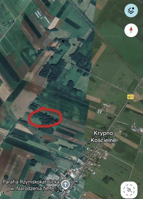 Działka leśna Krypno Kościelne Podlaskie