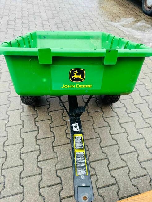 Przyczepka John Deere 10P z wywrotem! do traktorka kosiarki