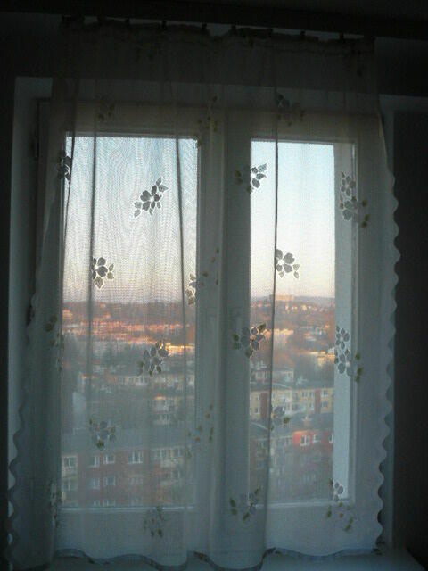 Zaslony ciemne czerwone 4 szt,, firanki