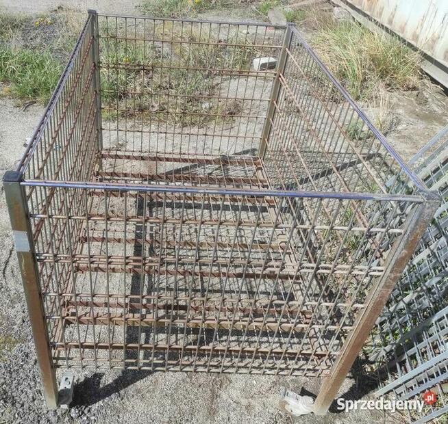 Kosz Expozycyjny Metalowy siatkowy na kółkach