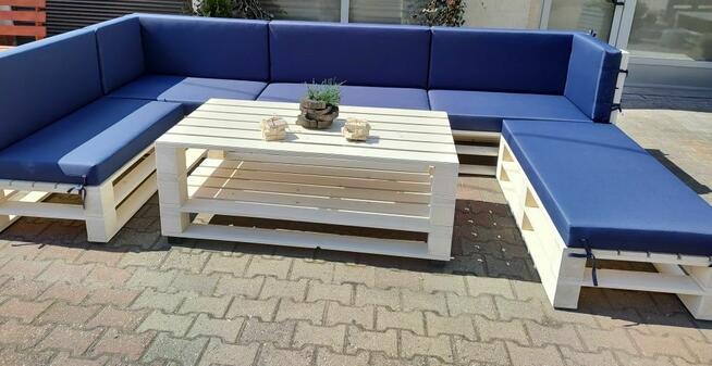 Promocja 1 drewniany zestaw mebli ogrodowych na wzór palet