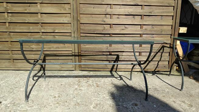 Stół 150x80 ogrodowy kute metalowe ze szkłem Dostępne 2 szt