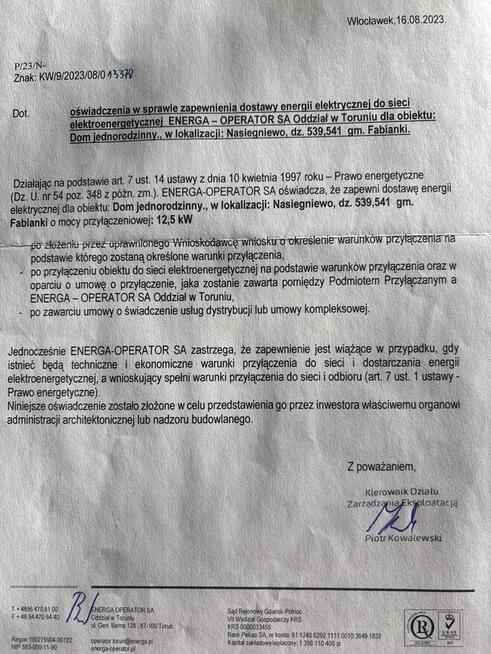 Tanio! Nasiegniewo, Włocławek- działki rolno-budowlane-MPZP