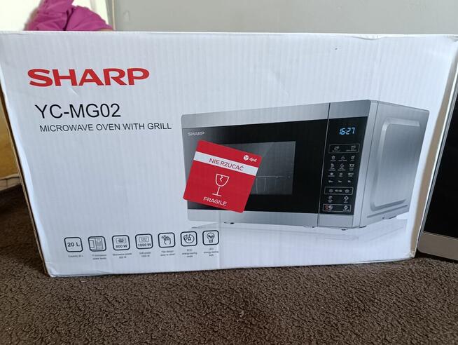 Kuchenka mikrofalowa Sharp YC-MG02E-S Grill 800W