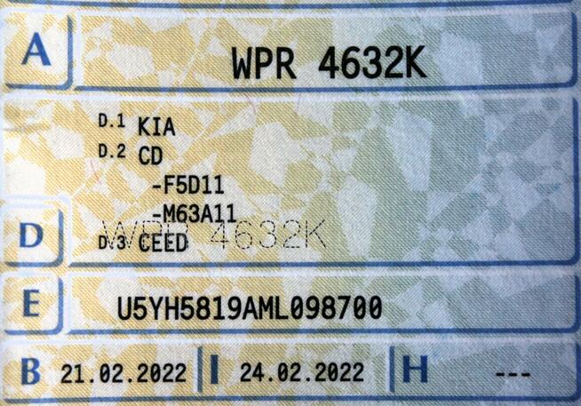 Kia Cee'd SalonPL FV23% 1.6CRDi 136KM Rej.2022 Tempomat Fabryczna Gwarancja