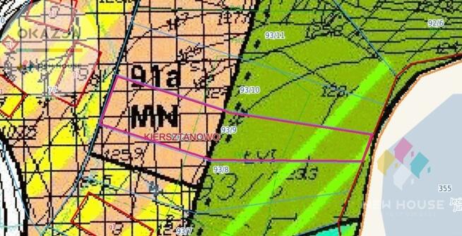 Działka budowlana z linią brzegową, Kiersztanowo