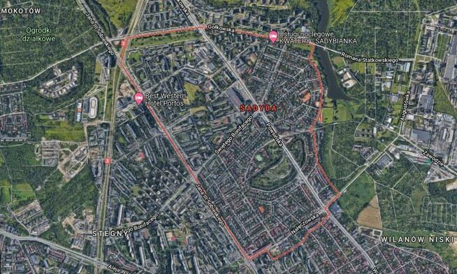 Działka budowlana Warszawa Mokotów, Sadyba