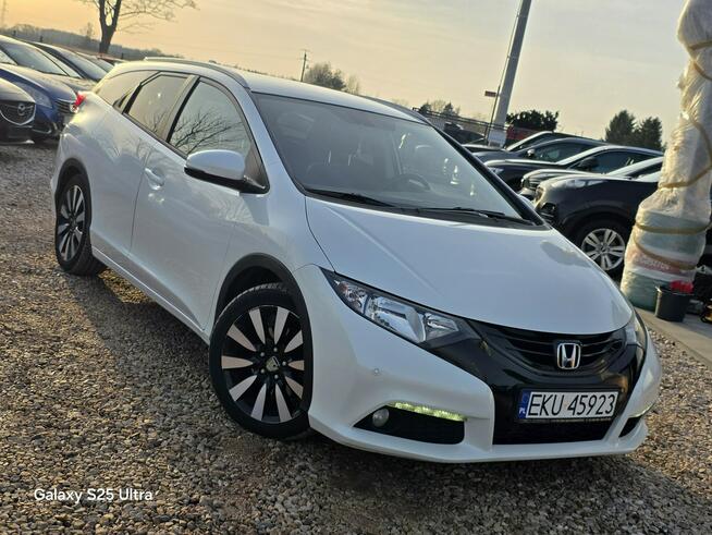 Honda Civic 1.6d#120PS#Ledy#Nav#Climatr#Kamera#Alus#Serwis#Gwarancja#Biała Perła!!