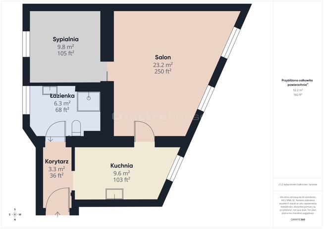 2 pokoje po remoncie 51 m² ul. Rzemieślnicza