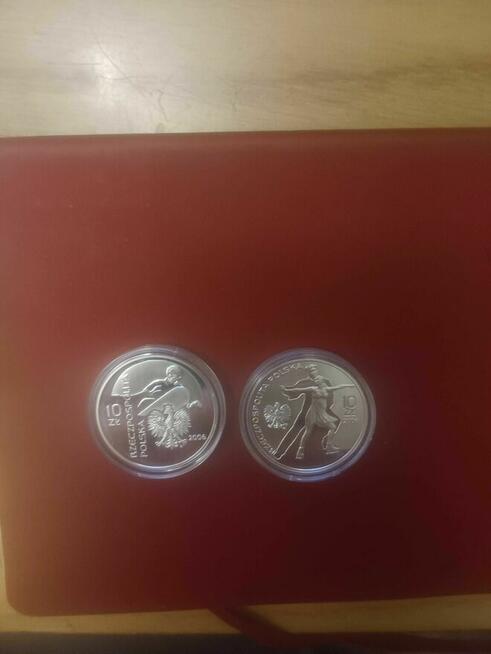 Dwie srebrne monety 10żł NBP Turyn 2006 komplet