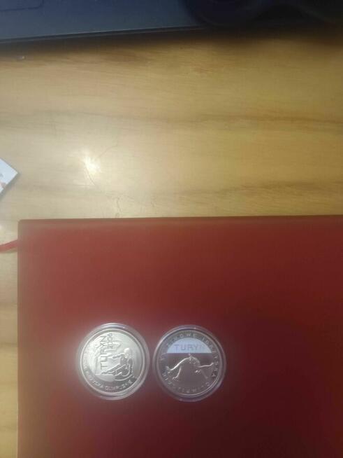 Dwie srebrne monety 10żł NBP Turyn 2006 komplet