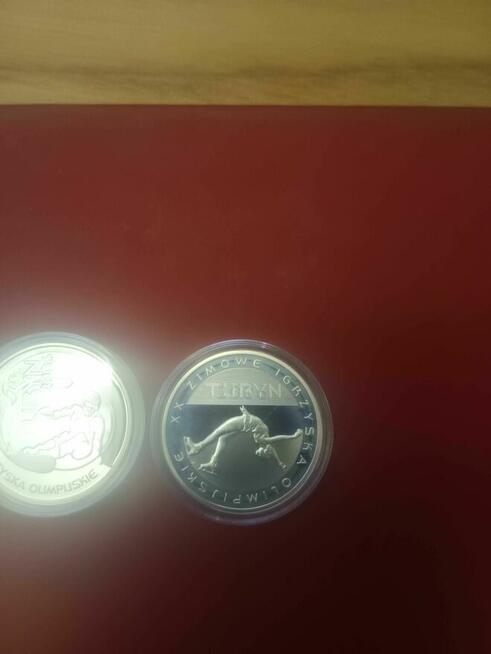 Dwie srebrne monety 10żł NBP Turyn 2006 komplet
