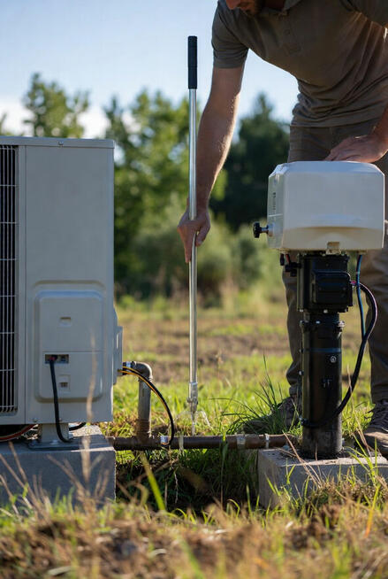 Szukanie żył wodnych, wody pod studnie, pompy ciepła.