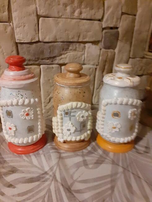 Lampion jajko sloik decoupage