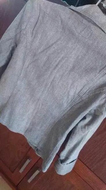 Żakiet naturalny bawełna -jodełka M bolerko - jak len