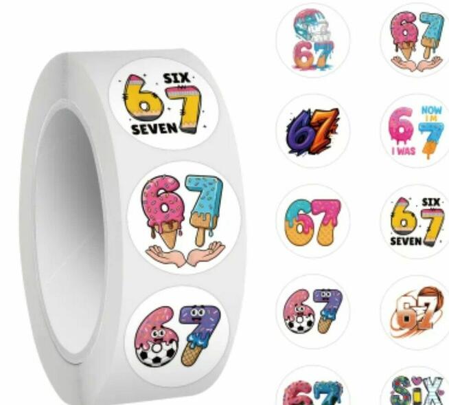Naklejki 67 ilosc 100 sztuk