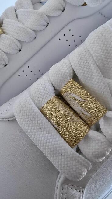 Sportowe buty LACOSTE biało/złote