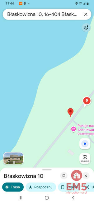 Działka rekreacyjna Błaskowizna gm. Jeleniewo,