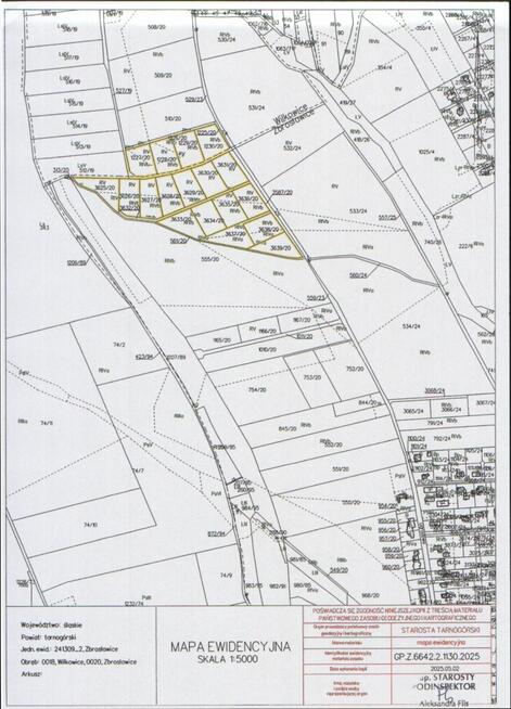 ZBROSŁAWICE Działki