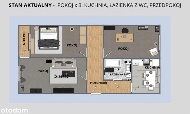 3 PRZESTRONNE POKOJE - MIESZKANIE DLA RODZINY
