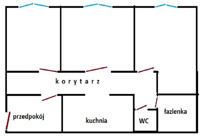 sprzedam M4 77m 3 pok.rozkładowe po remoncie