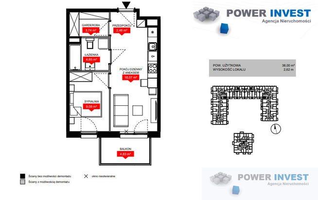 2 pokoje | z widokiem | balkon