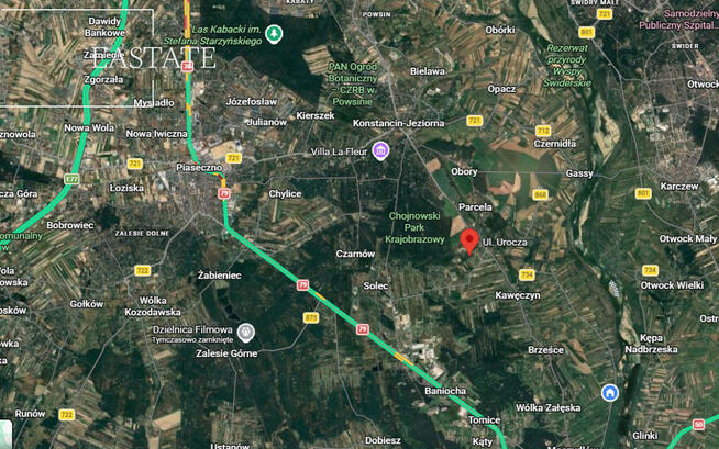 Działka budowlana Słomczyn gm. Konstancin-Jeziorna, Urocza