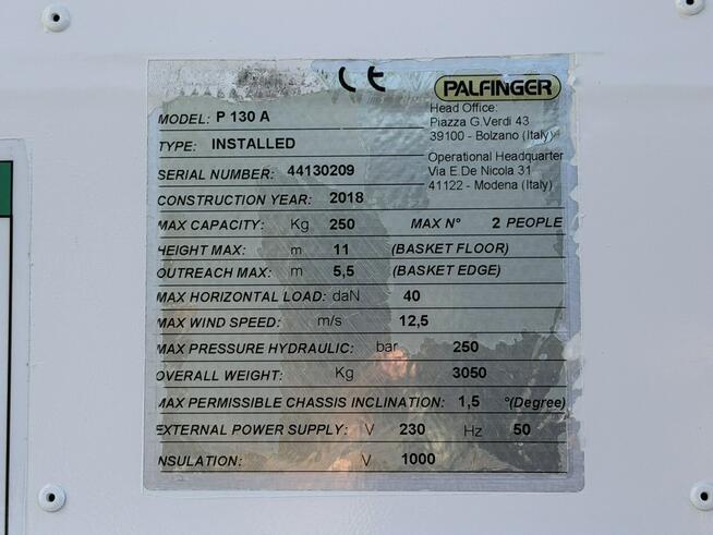 Ford Ranger Podnośnik Koszowy 4x4 13m Palfinger P130 A Smart Zwyżka UDT Wumag P7