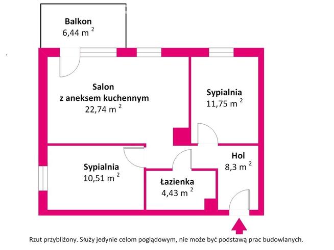 Nowoczesny apartament z balkonem w Zamieniu