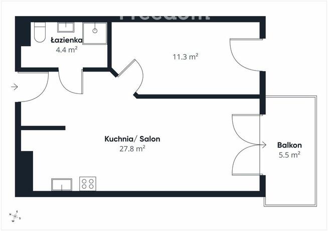 Mieszkanie 43 m2 z widokiem na Jezioro Kortowskie