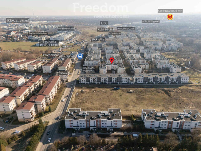 Jasne 3 pokoje z dużym tarasem