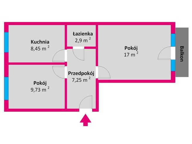 2 pokoje Rzeszów Sobieskiego 9