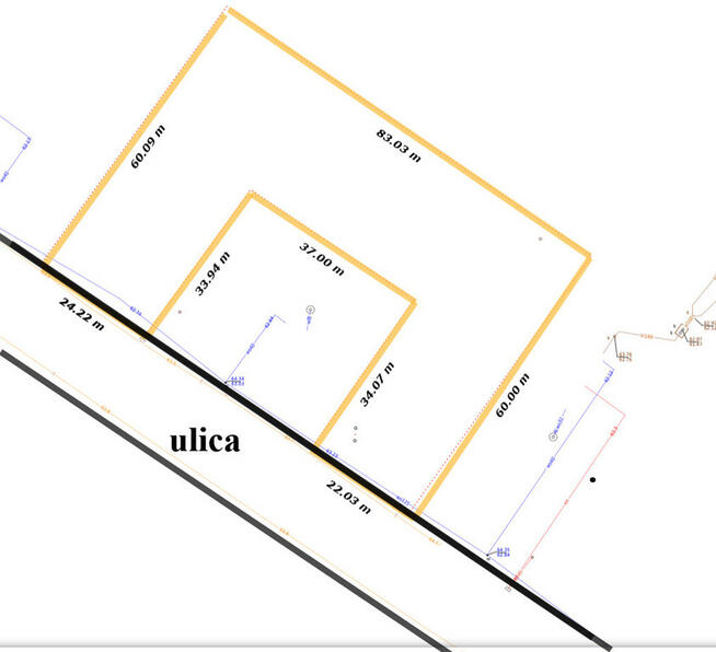 Szczeglino Mokre działka 7762 m2 przy drodze