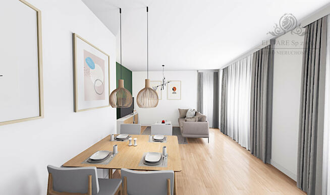 Apartament 2 pok. 42,02m2 z loggią, ogrzewanie miejskie /obok Sky Tower