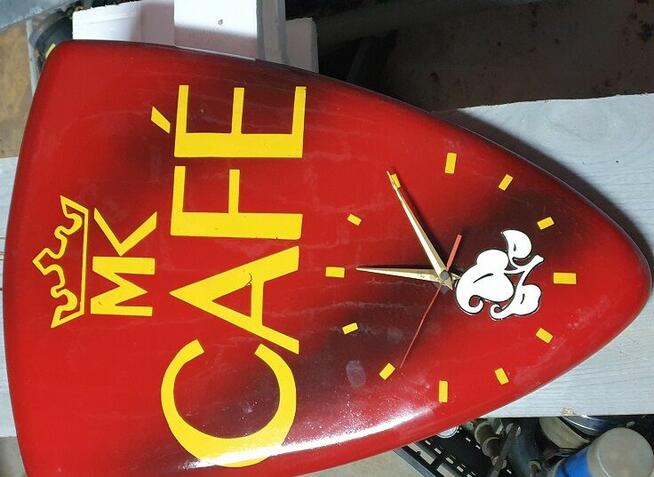 Zegar reklamowy kawy MK CAFE