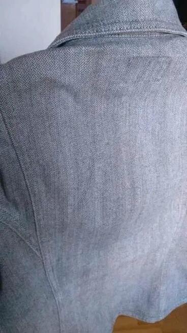 Żakiet naturalny bawełna -jodełka M bolerko - jak len