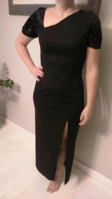 Sukienka długa czarna elastyczna M