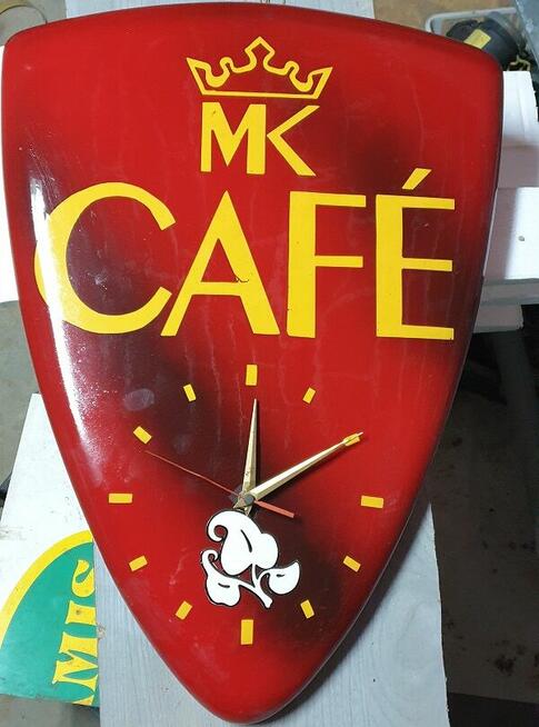 Zegar reklamowy kawy MK CAFE