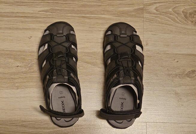 Geox Męskie sandały sportowe Uomo Strada C, czarne, 43 EU