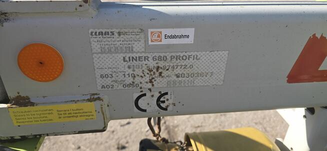 Zgrabiarka dwukaruzelowa claas liner 680 profil