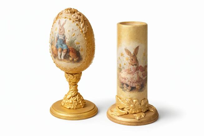 Lampion jajko sloik decoupage