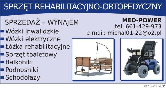 WYNAJEM SPRZĘTU REHABILITACYJNEGO