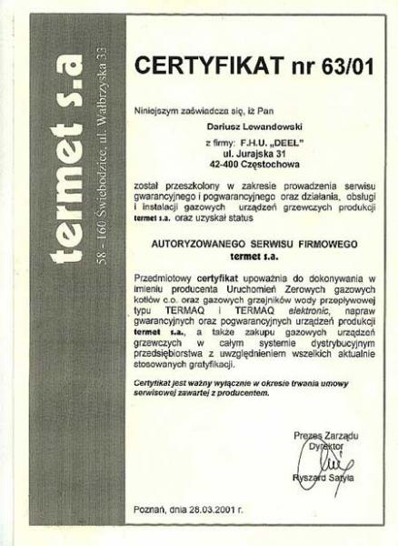 Naprawa Junkers Termet Ariston Euroterm