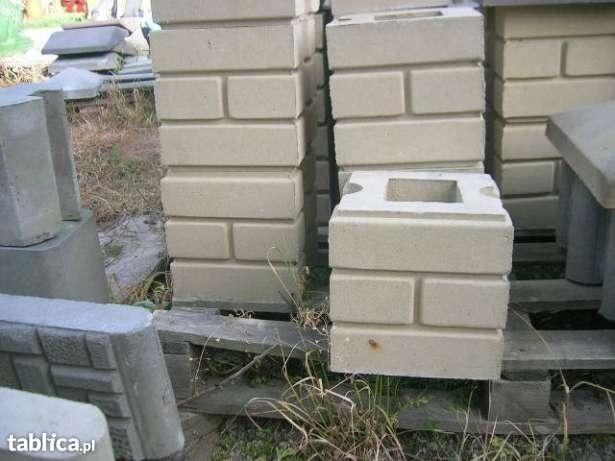 Bloczki ozdobne betonowe na słupki ogrodzenie podmurówki