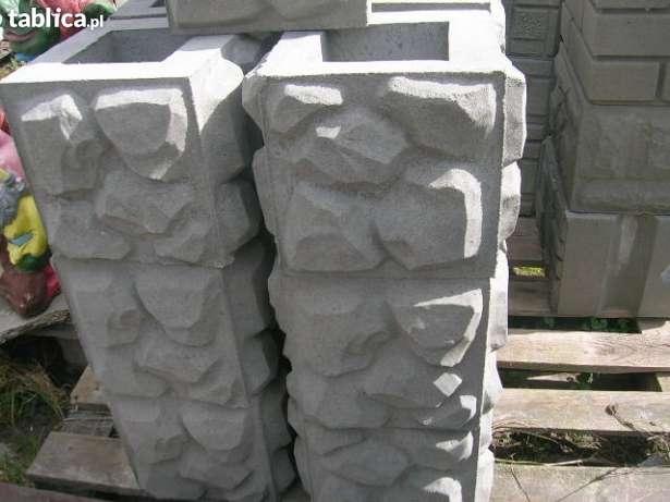 Bloczki ozdobne betonowe na słupki ogrodzenie podmurówki