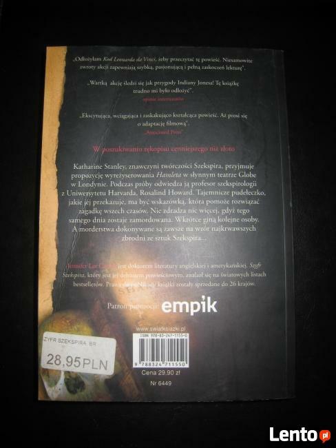 Szyfr Szekspira, autor Jennifer Lee Carrell