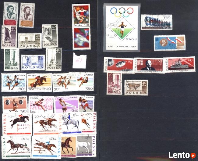 Znaczki pocztowe polskie z 1967r