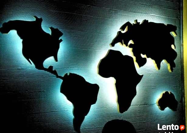 Sprzedam fantastycznie podświetlaną mapę świata