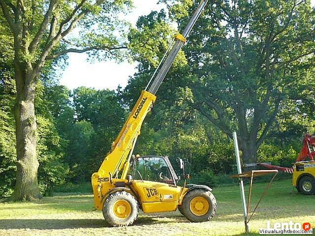 wynajem ładowarki Teleskop Zasypywanie Fundamentów Trzebnica