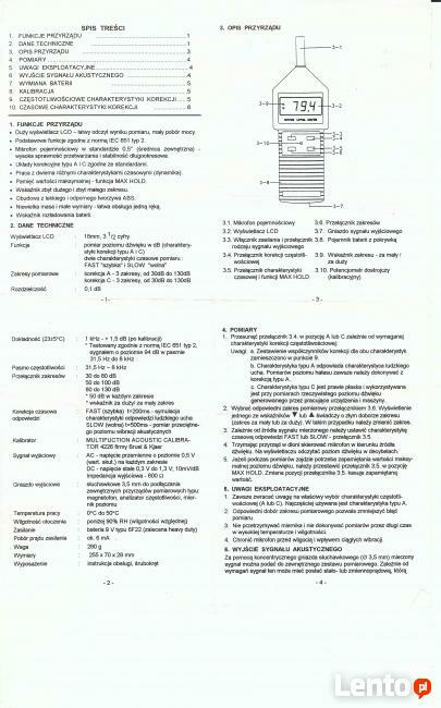 Cyfrowy miernik poziomu dźwięku SL-4011